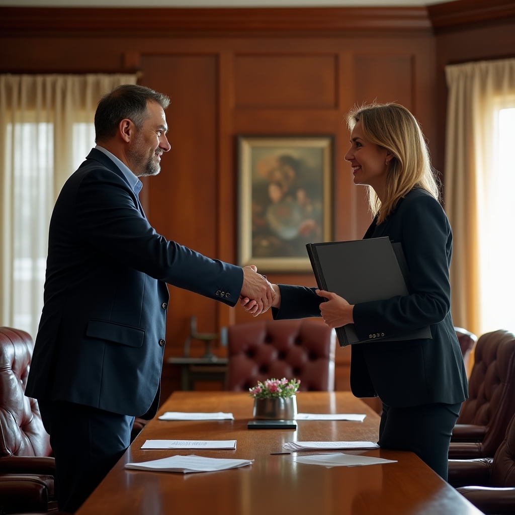 Întâlnire profesională pentru stabilirea unui parteneriat de golire apartamente