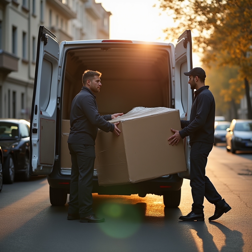 Echipa Kelunvorax încarcă mobilier în camion
